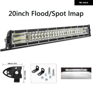車用 6/15/20インチ LED ライトハウス LED 作業灯 バー フラッド/スポット ミックスビーム オフロード 機器アクセサリー 4X4 12V 24V ATV SUV ATV - 20inch type C 1pcs
