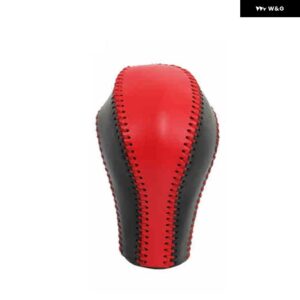 レザー ギア シフト ノブハンドル 牛革カバー 手縫い インフィニティ QX50 QX70 QX80 EX FX35 37 G37 インテリア アクセサリー - black red black