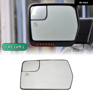 車用フロントサイドヒーター付きリアビューウィングミラー ガラスクリアリアビュー フォード F-150 2011 - 14アクセサリー 外装 パーツ - 1PC Left