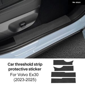 車ドアドアシル ストリップ ボルボ EX30 2023 2024 2025 傷防止テープ キック防止 フィルム ステッカー アクセサリー - Suede