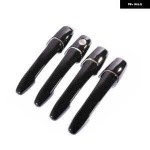 リンカーン MKX 2007-2013 リンカーン MKZ ゼファー 2006-2012 ブラッククローム ドアハンドル アクセサリー ステッカー カー スタイリング - black