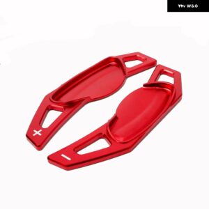 車 ステアリングホイール DSG シフト パドル 延長 シフター ステッカー ベンツ スマート451 453フォーツー2009-2017フォーフォー2015-2017 - Red