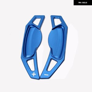 車 ステアリングホイール DSG シフト パドル 延長 シフター ステッカー ベンツ スマート451 453フォーツー2009-2017フォーフォー2015-2017 - Blue