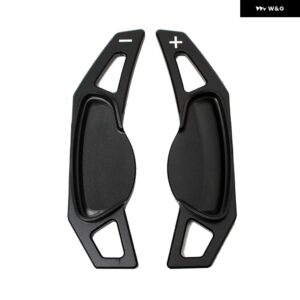 車 ステアリングホイール DSG シフト パドル 延長 シフター ステッカー ベンツ スマート451 453フォーツー2009-2017フォーフォー2015-2017 - black