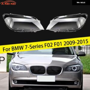 車用フロント ヘッドライト レンズ カバー クリア BMW 7シリーズ F02 F01 2009-2015 - 1 Pair