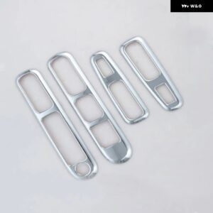 車ドアウィンドウリフタースイッチ パネル 装飾 フレーム カバー トリム ステッカー プジョー 3008 2012 - 15アクセサリー - Matt Silver