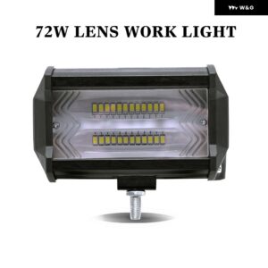 車用スポーツライト LEDワーク ライトバー オフロード フラッドライト ドライビング ヘッドライト 4/5/7インチ ランプ コンボビーム 12V 24V ATV SUV - A 1 pcs 72w lensSpot