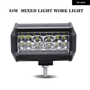 車用スポーツライト LEDワーク ライトバー オフロード フラッドライト ドライビング ヘッドライト 4/5/7インチ ランプ コンボビーム 12V 24V ATV SUV - A 1 pcs 84w mixed