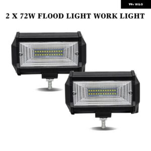 車用スポーツライト LEDワーク ライトバー オフロード フラッドライト ドライビング ヘッドライト 4/5/7インチ ランプ コンボビーム 12V 24V ATV SUV - A 2 pcs 72w flood