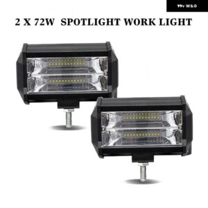 車用スポーツライト LEDワーク ライトバー オフロード フラッドライト ドライビング ヘッドライト 4/5/7インチ ランプ コンボビーム 12V 24V ATV SUV - A 2 pcs 72w spot