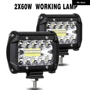 車用スポーツライト LEDワーク ライトバー オフロード フラッドライト ドライビング ヘッドライト 4/5/7インチ ランプ コンボビーム 12V 24V ATV SUV - B 2 pcs 60w spot