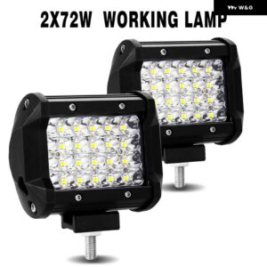 車用スポーツライト LEDワーク ライトバー オフロード フラッドライト ドライビング ヘッドライト 4/5/7インチ ランプ コンボビーム 12V 24V ATV SUV - B 2 pcs 72w spot