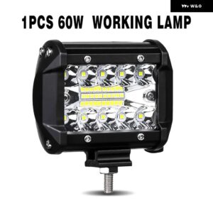 車用スポーツライト LEDワーク ライトバー オフロード フラッドライト ドライビング ヘッドライト 4/5/7インチ ランプ コンボビーム 12V 24V ATV SUV - B 1 pcs 60w spot