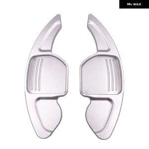 車用 シフト パドルシート レオン ST 5F FR クプラ アテカ イビサ 6P アロナ タラッコ アルハンブラ ステアリングホイール 延長 シフター DSG ステッカー - Silver