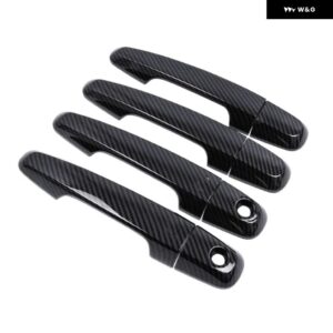 三菱 パジェロ スポーツ 2011-2021 カーボン クローム カー ドアハンドル ボウルカバー ステッカー スタイリング アクセサリー - c-2 keyholes