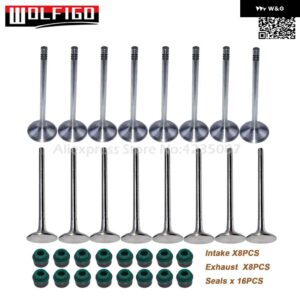 吸排気 バルブ とステム オイルシール VW ゴルフ G-TI ティグアン ビートル アウディ 06D109601M 06D 109 601M 06D109611H 036109675A - Full Set 32PCS