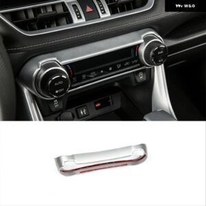 車用 エアコン コントロール ファンスピードノブカバー トヨタ RAV4 XA50 2019 - 24 RAV 4 ハイブリッドアクセサリー - Silver