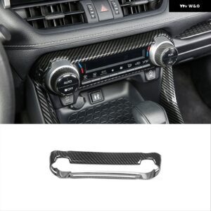 車用 エアコン コントロール ファンスピードノブカバー トヨタ RAV4 XA50 2019 - 24 RAV 4 ハイブリッドアクセサリー - carbon fiber