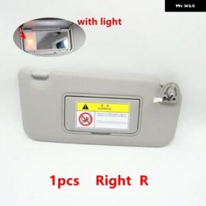 車用フロントサイドサンシェード シールドカバー サン バイザー 化粧鏡付き JAC リファイン S3 2014 - 21 - 1pcsRight with light