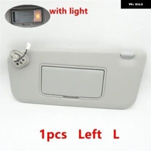 車用フロントサイドサンシェード シールドカバー サン バイザー 化粧鏡付き JAC リファイン S3 2014 - 21 - 1pcs Left with light