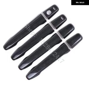 三菱 アウトランダーASXランサー20082020 ABS ドアハンドル ボウル ドアハンドル カバー カバー トリム カーアクセサリー - Carbon fiber pattern2