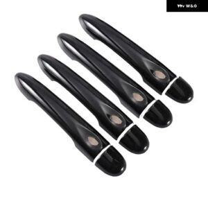 光沢 ブラック車 ドアハンドル カバー トリム スタイリング アクセサリールノーメガーヌ3 MK3 III 2008 - 14 2016 - 4Dr no key 4 buttons