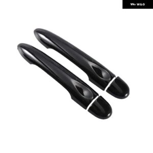 光沢 ブラック車 ドアハンドル カバー トリム スタイリング アクセサリールノーメガーヌ3 MK3 III 2008 - 14 2016 - 2Dr no key no button