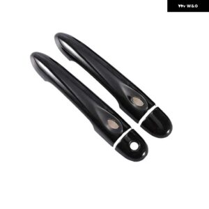 光沢 ブラック車 ドアハンドル カバー トリム スタイリング アクセサリールノーメガーヌ3 MK3 III 2008 - 14 2016 - 2Dr 1 key 2 buttons