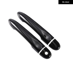 光沢 ブラック車 ドアハンドル カバー トリム スタイリング アクセサリールノーメガーヌ3 MK3 III 2008 - 14 2016 - 2Dr 1 key no button