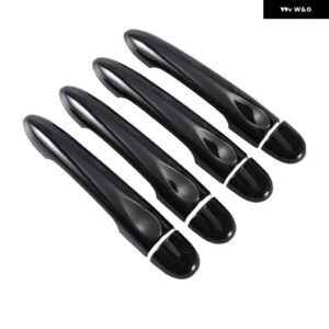 光沢 ブラック車 ドアハンドル カバー トリム スタイリング アクセサリールノーメガーヌ3 MK3 III 2008 - 14 2016 - 4Dr no key no button