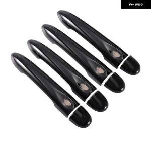 光沢 ブラック車 ドアハンドル カバー トリム スタイリング アクセサリールノーZOE Z.E 2012 - 17 - 4Dr no key 4 buttons