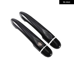 光沢 ブラック車 ドアハンドル カバー トリム スタイリング アクセサリールノーZOE Z.E 2012 - 17 - 2Dr no key 1 button