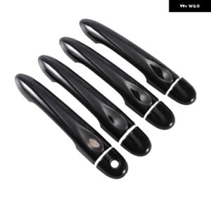 光沢 ブラック車 ドアハンドル カバー トリム スタイリング アクセサリールノーZOE Z.E 2012 - 17 - 4Dr 1 key 1 button