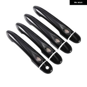 光沢 ブラック車 ドアハンドル カバー トリム スタイリング アクセサリールノーZOE Z.E 2012 - 17 - 4Dr 1 key 4 buttons