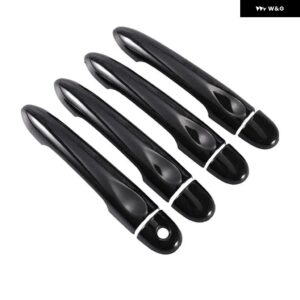 光沢 ブラック車 ドアハンドル カバー トリム スタイリング アクセサリールノーZOE Z.E 2012 - 17 - 4Dr 1 key no button