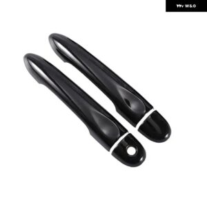 光沢 ブラック車 ドアハンドル カバー トリム スタイリング アクセサリールノーZOE Z.E 2012 - 17 - 2Dr 1 key no button