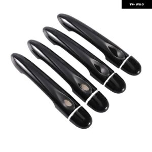 光沢 ブラック車 ドアハンドル カバー トリム スタイリング アクセサリールノーZOE Z.E 2012 - 17 - 4Dr no key 2 buttons