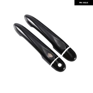 光沢 ブラック車 ドアハンドル カバー トリム スタイリング アクセサリールノーZOE Z.E 2012 - 17 - 2Dr 1 key 1 button