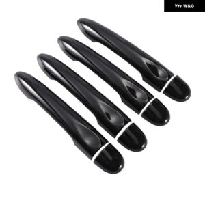 光沢 ブラック車 ドアハンドル カバー トリム スタイリング アクセサリールノーZOE Z.E 2012 - 17 - 4Dr no key no button