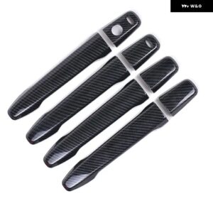 三菱 ASX 2010-2020 カーボン クローム カーサイド ドアハンドル デコレーション カバー ステッカー スタイリング アクセサリー - handle 2 buttons