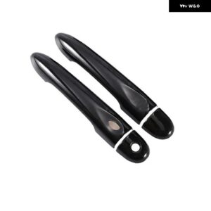 ルノー アルピーヌ ビジョン A110 2017 - 21 光沢ブラックカーボン車 ドアハンドル カバー スタイリング アクセサリー - black 1key 1 button