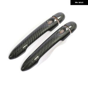 ルノー アルピーヌ ビジョン A110 2017 - 21 光沢ブラックカーボン車 ドアハンドル カバー スタイリング アクセサリー - carbon 0key 2 button