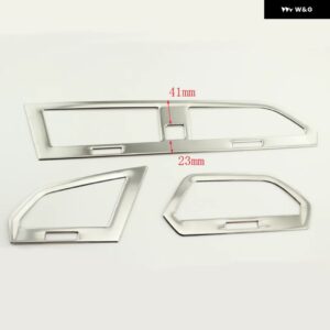 車用 エアコン 吹き出し口カバー トリム ステッカー スパンコール フォルクスワーゲン VW ティグアン MK2 2 2016 - 20 アクセサリー - Small silver hole