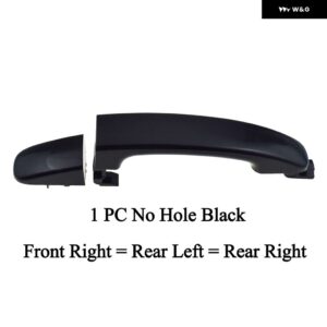 外装 ドアハンドル フロント リア 左/右 1個 クローム/ブラック フォード レンジャー エベレスト T6 T7 2012-2020 マツダ BT50 2012-2020 - 1 PC No Hole Black