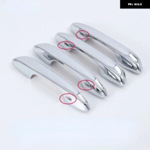 レクサス ES ES300H ES350 ES200 ES260 ES300 2018-2022 カーボン クローム カー ドアハンドル カバー トリム ステッカー スタイリング アクセサリー - Silver