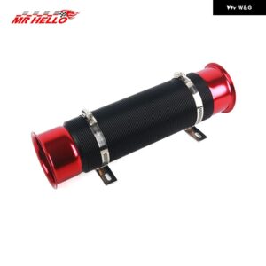 車カスタム用品 伸縮 チューブ 換気 チューブ 吸気エア パイプ 76MM 拡張可能 コールドエアインテークキット - Red