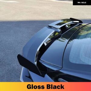 スポイラー 汎用 カーボン表面ABS素材タイプ 汎用 車リア トランク スポイラー 汎用 セデン車 BMW アウディ ベンツ トヨタ - black