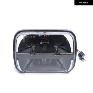 スクエア 5X7 6X7インチ LEDプロジェクター ヘッドライト ハイロービーム ジープ ラングラー YJ チェロキー XJ トラック トヨタ タコマ ピックアップ - 1 pcs