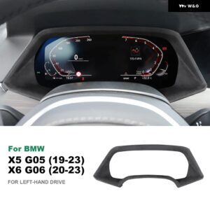 BMW X5 G05 X6 G06 2019-2022 2023 イタリアンプレミアムスエードスピード メーター ダッシュボード トリム フレーム カバー インナーアクセサリー - X5 G05 Blcak
