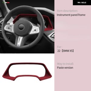 BMW X5 G05 X6 G06 2019-2022 2023 イタリアンプレミアムスエードスピード メーター ダッシュボード トリム フレーム カバー インナーアクセサリー - X5 G05 Wine Red